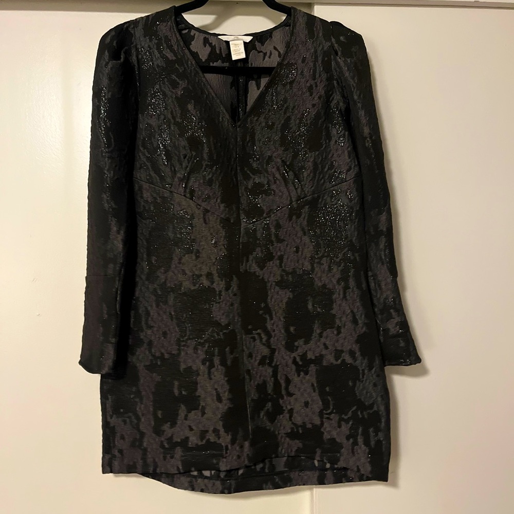 H&M Black and Gray Mini Dress